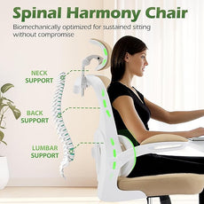 Office Chair Ergonomic Desk Chairs with Adjustable Lumbar Support& Headrest Hanger, High Back Breathable Mesh Chair with Wheels, Rolling Swivel Comfy Task Computer Chair for Home Work Gaming