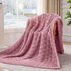 Knitted Weighted Blanket for Adult, Chunky Knit Weighted Throw for Sleep 50