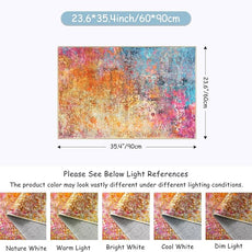 Lahome Modern Abstract Area Rug - 2x3 Small Kitchen Rug Washable Rugs for Entryway Colorful Bathroom Rug Non Slip, Rainbow Contemporary Front Indoor Doormat Floor Throw Carpet for Bedroom