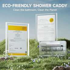 Veken Shower Caddy 6-Pack,Advanced Rustproof Design, No Drilling Adhesive Shelves, Rack with Soap Holder, Large Capacity Bathroom Organizers and Storage, Wall-Mounted Kitchen & Home Decor