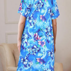 Ekouaer Women Robe Zipper Front Mumu Duster Robes Zip Up Housecoat Soft Sleepwear with Pockets