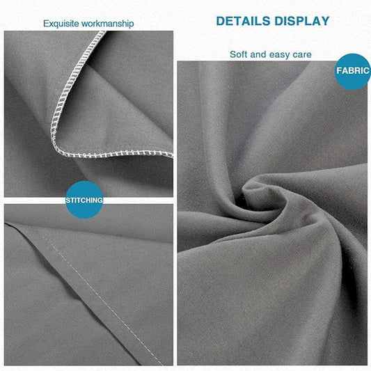 FLXXIE 2 Pack Microfiber King Pillow Cases, 1800 Super Soft Pillowcases with Envelope Closure, Wrinkle, Fade and Stain Resistant Pillow Covers, 20x36, Dark Grey