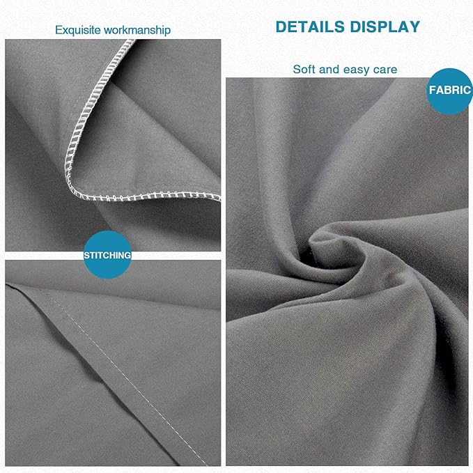 FLXXIE 6 Pack Microfiber Queen Pillowcases, Ultra Soft and Wrinkle, Fade Resistant Pillow Cases with Envelope Closure, 20x30 Inches, Dark Grey