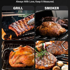 Bluetooth Wireless Meat Thermometer with App, Touch Screen, Audible Alarm, 2 Probes, 800ft Range & Rechargeable Base, Kitchen Food Thermometer for Cooking, BBQ, Smoker | Stocking Stuffers for Men