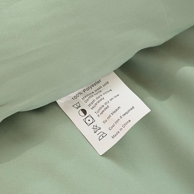 ROSGONIA King Size Sage Green Comforter Set - 3 Piece Bedding Set with Boho Style, Lightweight Down Alternative Comforter, Cozy Blanket Bedspreads Quilt for All Seasons