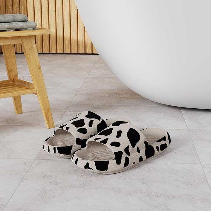 Joomra Pillow Slippers for Women and Men Non Slip Quick Drying Shower Slides Bathroom Sandals | Ultra Cushion | Thick Sole