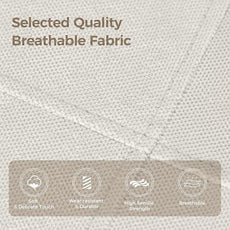 MAISON ARTS Counter Height Bar Stools Set of 2 for Kitchen Counter Solid Wood Legs with Fabric Saddle Seat Farmhouse Barstools for 34