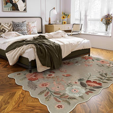 Lahome Floral Washable Rugs for Living Room, 5x7 Area Rugs Soft Non-Slip Stain Resistant Boho Low-Pile Throw Large Carpet for ‎Bedroom Dining Room Office, Brown