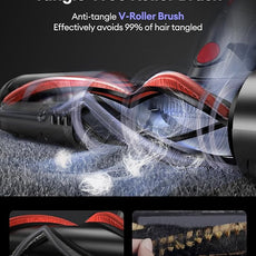 Ultenic Cordless Vacuum Cleaner, 550W/50Kpa, 60Mins Runtime, 180°Bendable Wand, Anti-Tangle Brush, Stick Vacuum Cordless with Charging Dock, Handheld Vacuum for Pet Hair/Carpet/Floor/Car, U16 Flex
