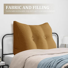 11 lbs Thickened Headboard Pillow Wedge Pillow Headboard Reading Pillow Bed for Comfortable Backrest Reading Triangular Pillow with Side Pocket Backrest Pillows for Sitting in Bed Queen