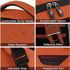 Laptop Backpack,Business Travel Anti Theft Slim Durable Laptops Backpack with USB Charging Port,Water Resistant College Computer Bag for Women & Men Fits 15.6 Inch Laptop and Notebook-Orange