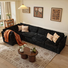 Modular Sectional Sofa,5 Pieces Sectional Couches for Living Room,131X65 L Shaped Cloud Couch with Oversized Convertible Modular Couch for Living Room