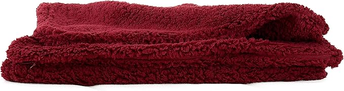Reafort Ultra Soft Sherpa Body Pillow Cover/Case with Zipper Closure 21"x54" (21"x54" Body Pillow Cover, Red)
