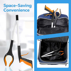 Grabber Reacher Tool - 32” Extra Long Foldable Gripper and Reaching Tool - Heavy Duty Pick Up Stick Grabbers for Seniors, Trash, Surgery Recovery Must Haves Gifts (Orange*2pc)