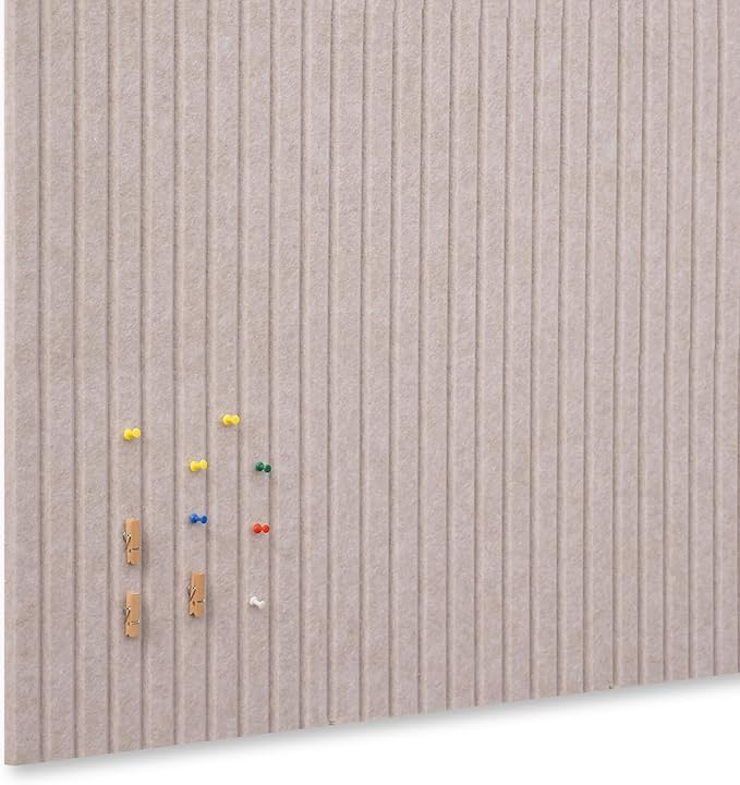 Large Cork Board Alternative-12 Pcs Self-Adhesive Felt Bulletin Board Tiles, Felt Pin Board Cork Board Tiles for Home Office Wall Decor, Tack Board 47"x35" (Camel Brown