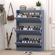 Shoe Cabinet with 3 Flip Drawers, Hidden Wood Shoe Cabinet,Freestanding Shoe Storage Cabinet for Entryway Hallway. 47.2