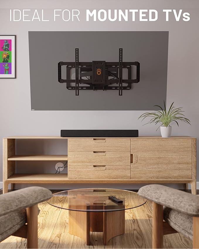 ECHOGEAR TV Cord Hider for Wall Mounted TV - Cable Management Kit Hides TV Wires - Includes 2 Pass Throughs, Locking Brackets, and Hole Saw Drill Attachment (Black)