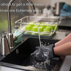 KITCHEN PERFECTION S Silicone Smoker Oven Gloves -Extreme Heat Resistant BBQ Gloves -Handle Hot Food Right on Your Grill Fryer Pit|Waterproof Oven Mitts |Superior Value Set+3 Bonuses