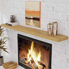 Fun Memories 72 Inch Floating Shelves for Wall, 72x9.3 Large Floating Shelf for Bedroom, Kitchen, Bathroom, Wall Mounted Rustic Wood Shelves with Invisible Bracket for Books, Decor, Oak