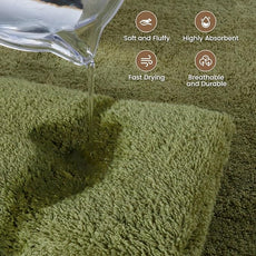 SEMAXE Green Bathroom Towel, 100% Cotton Bath Towel with Hanging Loop and Smart Tag, Hotel & Spa Quality Soft Absorbent Towel, Gift Box Packaging, 1 Pc Bath Towel, 55