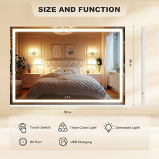 Hasipu Vanity Mirror with Lights, 50