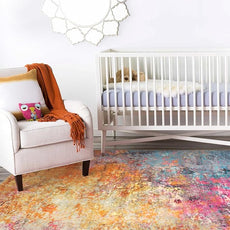 Lahome Modern Abstract Area Rug - 3x5 Washable Kitchen Rugs Colorful Bedroom Rug Non Slip Entryway Rugs, Rainbow Contemporary Indoor Floor Accent Carpet for Kitchen Sink Living Bathroom Doorway