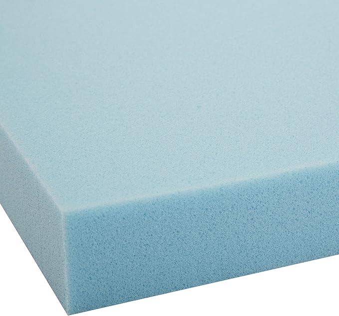 Amazon Basics Queen Mattress Topper, Cooling Gel-Infused, CertiPUR-US Certified, 2 inches, Blue