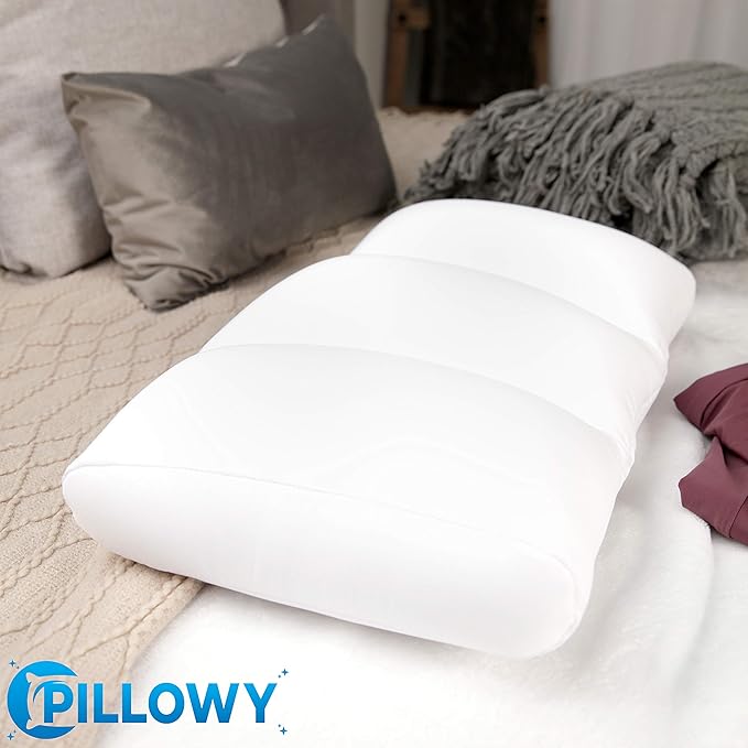 Cover Only for Premium Microbead Bed Pillow, Large Extra Smooth - Ultra Comfortable Sleep with Silk Like Anti Aging Cover 85% Spandex/ 15% Nylon Breathable, Cooling White