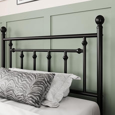 Allewie 14 Inch Twin Size Metal Platform Bed Frame with Victorian Vintage Headboard and Footboard/Mattress Foundation/Under Bed Storage/No Box Spring Needed/Easy Assembly/Noise Free/Black