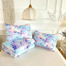 CVHOUSE Butterfly Comforter Set - King Size for Girls & Women - 3 Pcs (1 Comforter, 2 Pillowcases) - Butterfly Bedspread & Duvet