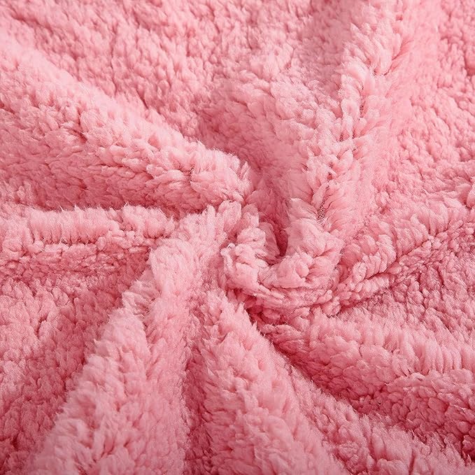 Reafort Ultra Soft Sherpa Body Pillow Cover/Case with Zipper Closure 21"x54" (21"x54" Body Pillow Cover, Pink)