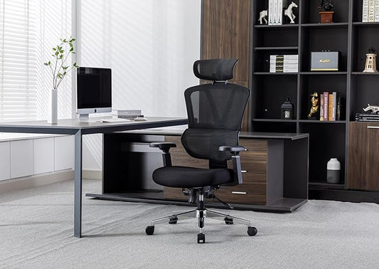 Ergonomic Office Chair, high-Back Office Chair, Black mesh Office Chairs, 3D armrest, Adjustable headrest, Tilt Function,The Most Comfortable Office Chairs