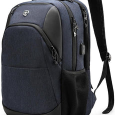 Swissdigital Design Travel Laptop Backpack for Men and Women, Business Backpack with USB Charging Port for Fits 16 Inch Notebook, Blue | SD1670-12