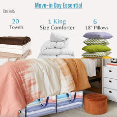 VENO 8 Pack Moving Bags and Large Christmas Decoration Storage Bins with lids. Alternative to Moving Boxes, Packing Supplies for College. Heavy Duty Totes (Clear, 8 Pack)