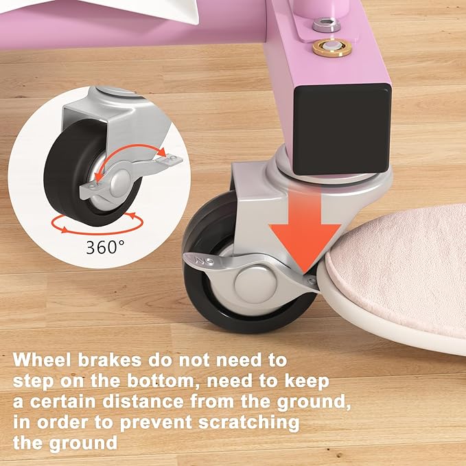 Laiensia Double Rods Garment Rack with Wheels, Clothing Rack for Hanging Clothes,4 Hooks, Multi-Functional Bedroom Clothes Rack, Pink