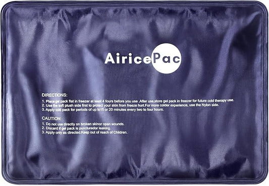 Ice Packs for Injuries Reusable, 10”x 14”Gel Cold Pack for Knee Neck Shoulder Ankle Elbow Hip Back Pain Relief, Cold Compress Therapy for Swelling, Bruises, Surgery, 10”x 14”, Blue
