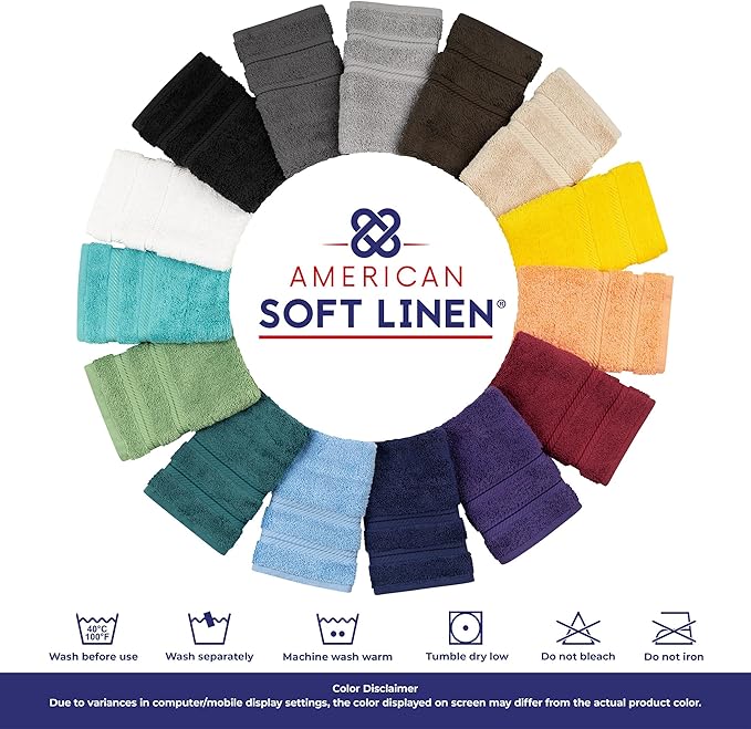 American Soft Linen Bath Rug, 17 in 24 in 100% Cotton Bath Mats Rugs for Bathroom, Slip Reducer Washable Shaggy Form Area Rugs, Brown Bath Rug