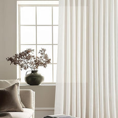 102 Inch Long Curtains Extra Wide 70 Inch Width Pinch Pleat Linen Curtains for Living Room Cream Light Filtering Privacy Pleated Hooks Rings Back Tab for Sliding Door 1 Panel