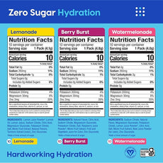 Hydrant Hydrate Zero Sugar, Individual Hydration Electrolyte Powder Stick Packets with Zero Sugar and Electrolytes for Rapid Hydration (Variety Pack, 30 Count)
