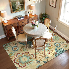 Lahome Floral Washable Rug for Living Room - Area Rugs 5x7 Non-Slip Lightweight Bedroom Throw Soft Kid Room Nursery Carpet, Boho Beige Paisley Print Indoor Carpet for Office Dining Room Kitchen