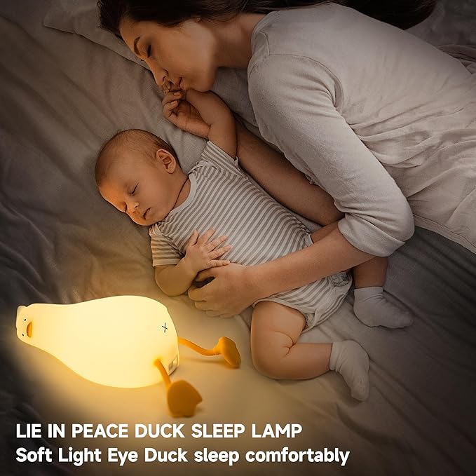 Cute Duck/Chicken/Pig/Rabbit/Panda Night Light, LED Squishy Animal Novelty Lamp for Toddler Baby Kids, Nursery Touch Kawaii Room/House Decor