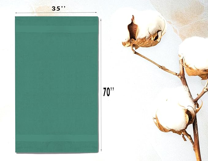 Softolle 100% Cotton Luxury Bath Sheets - Pack of 2 (35" x 70") | Super Soft, Quick-Dry & Highly Absorbent Towels for Bathroom, Home, Spa & Gym (Dusty-Green)