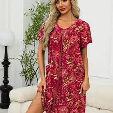 Ekouaer Women Robe Zipper Front Mumu Duster Robes Zip Up Housecoat Soft Sleepwear with Pockets