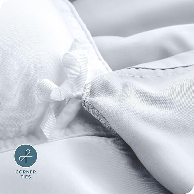 Bare Home Bedding Duvet Cover Oversized Queen Size - Premium 1800 Super Soft Collection - Lightweight, Cooling Duvet Cover - Soft Breathable Bedding (Oversized Queen, White)