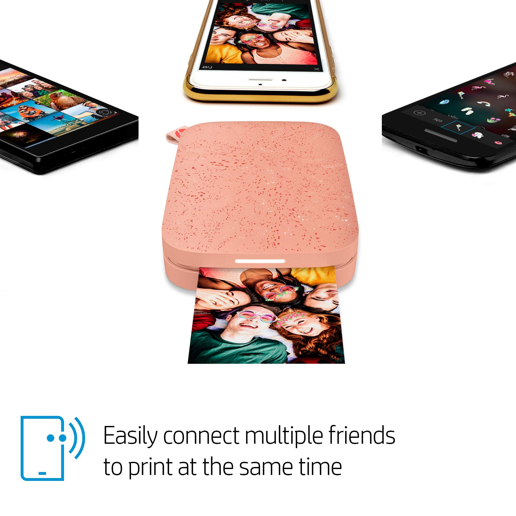 HP Sprocket Portable 2x3 Instant Photo Printer (Lilac) Print Pictures on Zink Sticky-Backed Paper from Your iOS & Android Device.