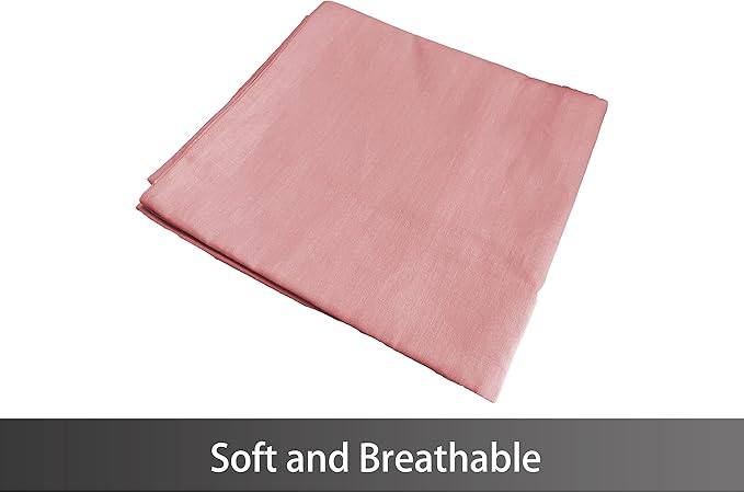 iMaylex Soft 100% Egyptian Cotton Zipper Pillow Case, Cozy and Lightweight Pillowcase, Easy Care, Lotus Pink, Body, 20'' x 48''