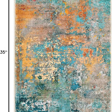 Lahome 2x3 Rugs for Entryway Indoor Entrance, Small Kitchen Rug Non Slip Washable Front Door Mat, Soft Doormat Stain Resistant Throw Carpet for Bathroom Bedroom Modern Colorful