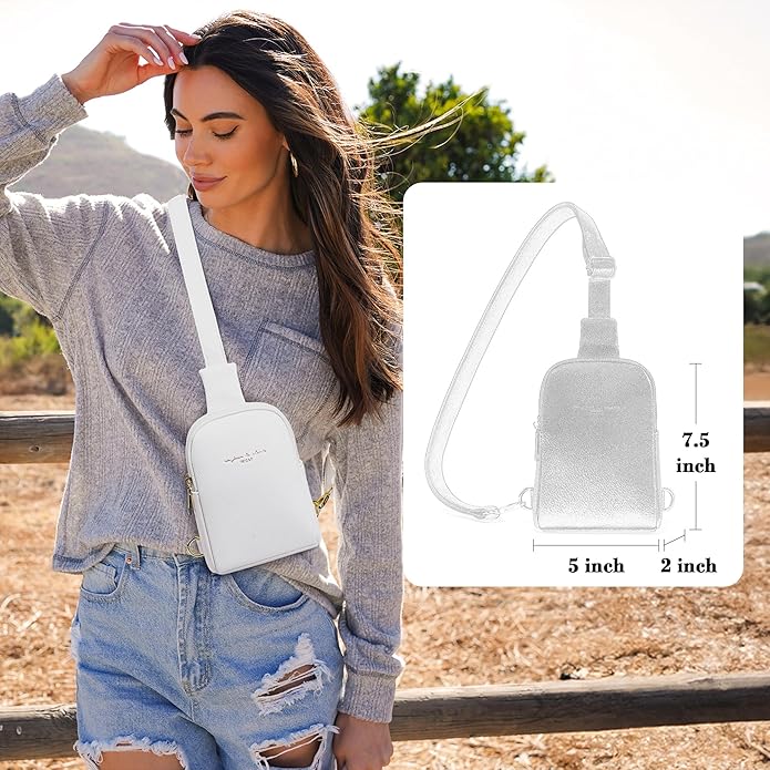 INICAT Travel Small Crossbody Sling Bags Women Cross Body Purses Passport Holder Vegan Leather Fanny Packs Birthday Gifts