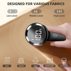 Fabric Shaver, Electric Lint Remover, Rechargeable Lint Shaver, Household Essentials for Clothes, Upholstery, Furniture, Sweater Defuzzer to Remove Pilling, Battery Operated, Black
