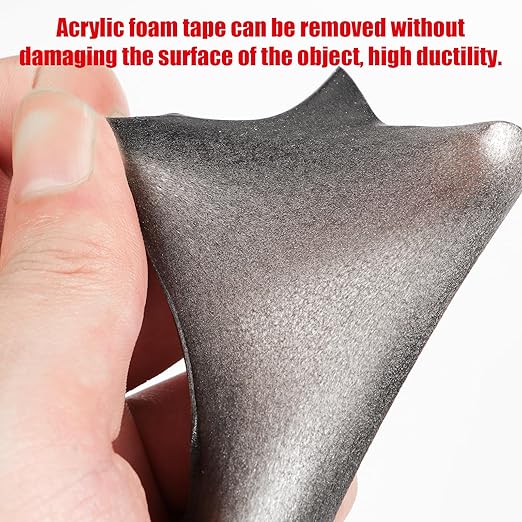 Double Sided Tape Heavy Duty, Waterproof Mounting Foam Tape, 16.5ft Length, 1.38in Width, High Temperature Resistant Adhesive Tape for Car, LED Strip Light, Office Decor, Made of 3M VHB Tape.